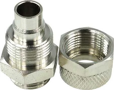 Kein Hersteller Gamintojo jungtis tiesi G1/4 colio į 10/8 mm sidabrinį blizgantį