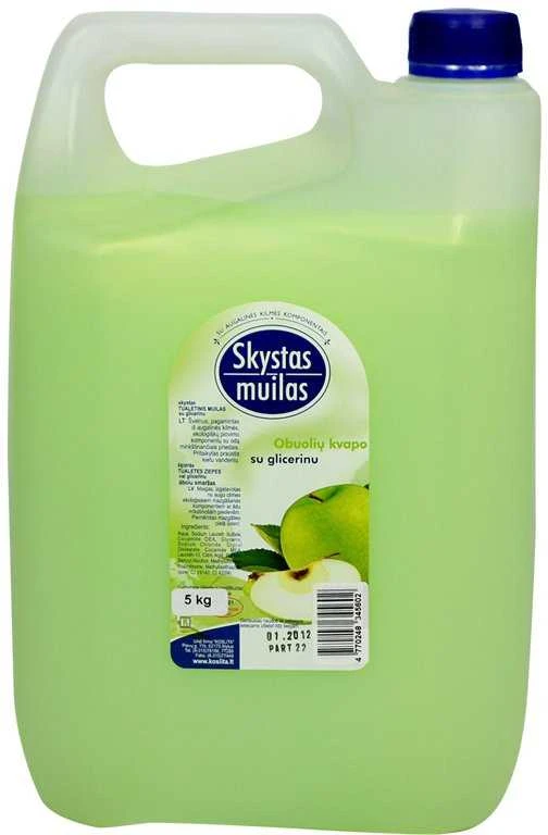 Koslita Skystasis muilas su glicerinu, 5 l, obuolių kvapo