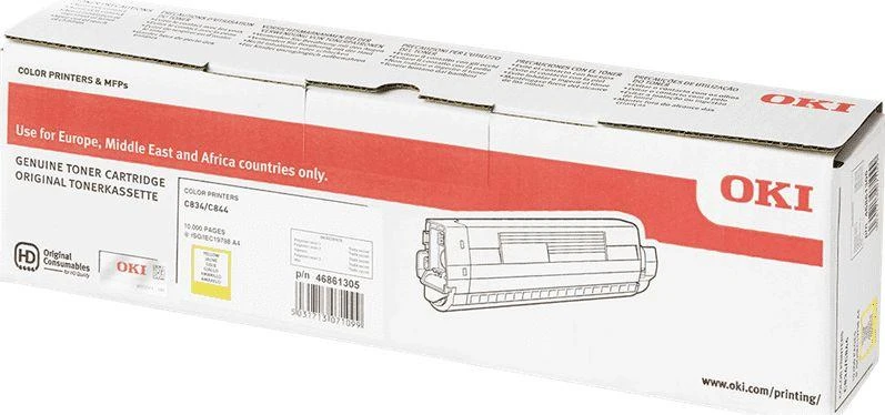OKI 46861305 tonerio kasetė Originalus Geltona 1 vnt