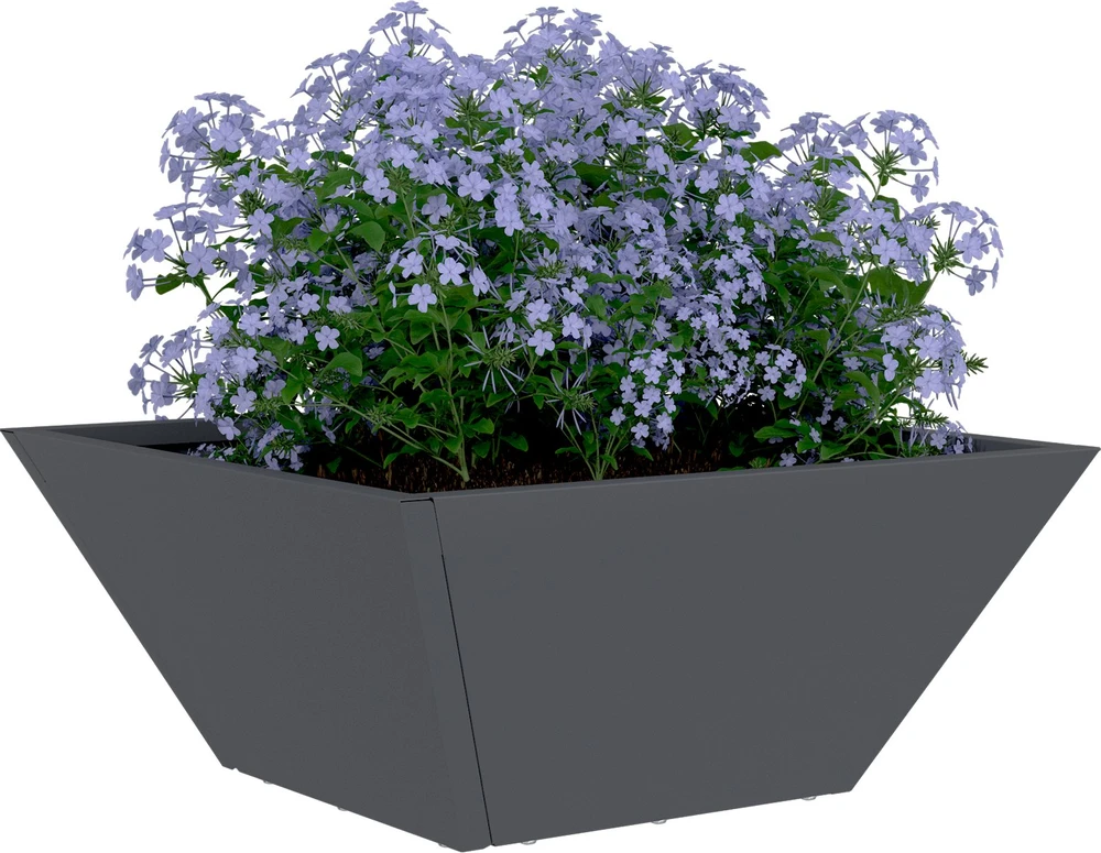 Sodo vazonas Antracito 35 x 35 x 15 cm Šaltai valcuotas plienas