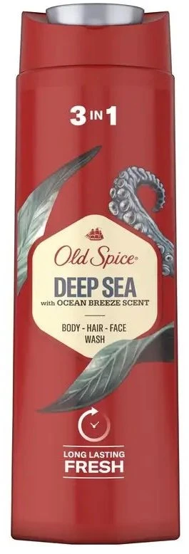 „Old Spice Deep Sea“ 3 viename dušo želė, 400 ml