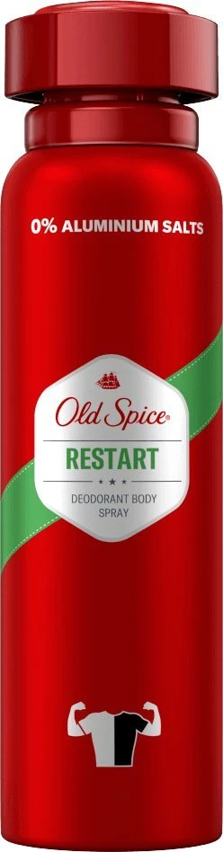 Old Spice Restart purškiamas dezodorantas raudonoje pakuotėje