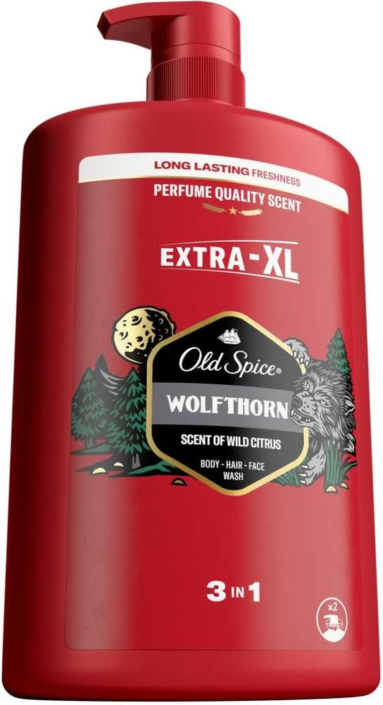 Old Spice WolfThorn 3in1 Dušo želė dušo gelis vyrams, 1000 ml