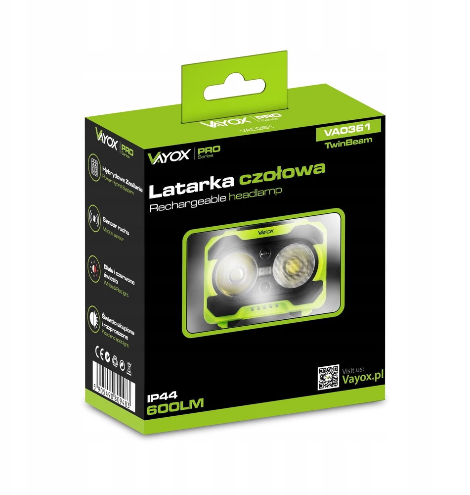 Vayox VA0361600lm IP44 TwinBeam Pro Series