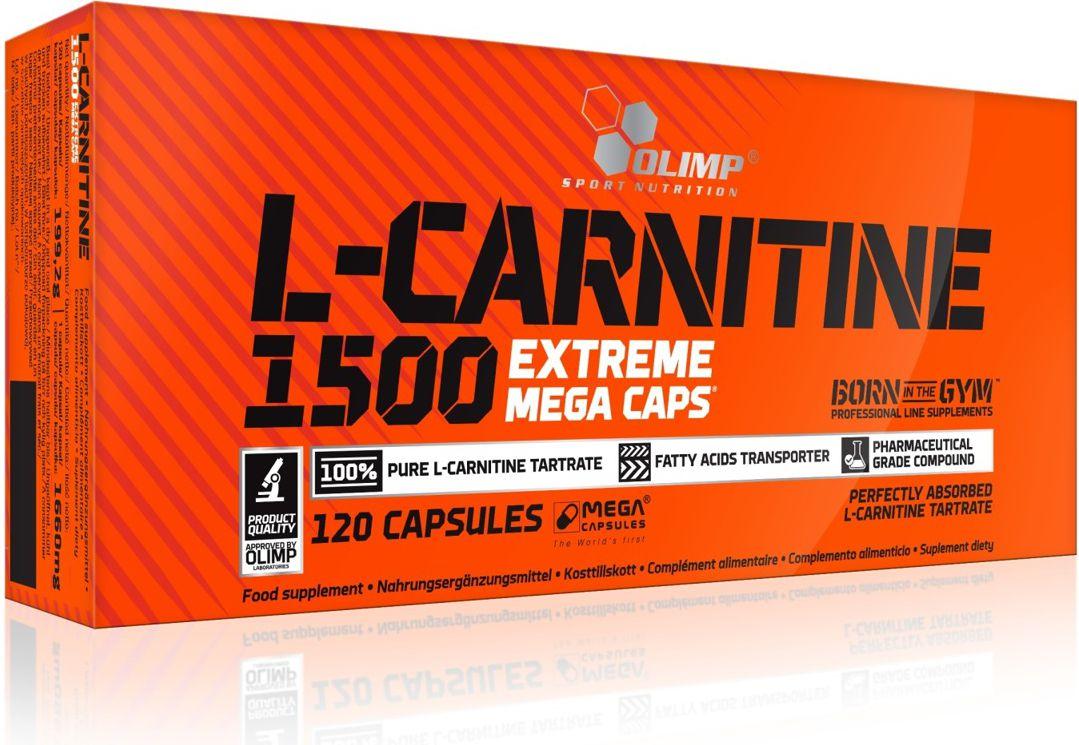 Olimp L-Karnitinas 1500 Extreme Mega Caps - 120 Kapsulių
