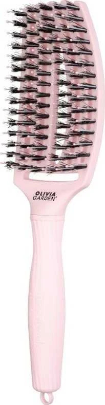 Plaukų šepetys džiovinimui Olivia Garden Fingerbrush Pastel Rožinė Medium