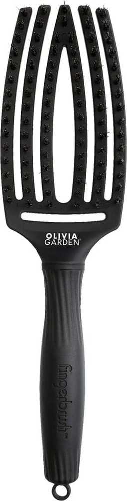 Olivia Garden Fingerbrush Board y Nylon Medium Juodas 1 U