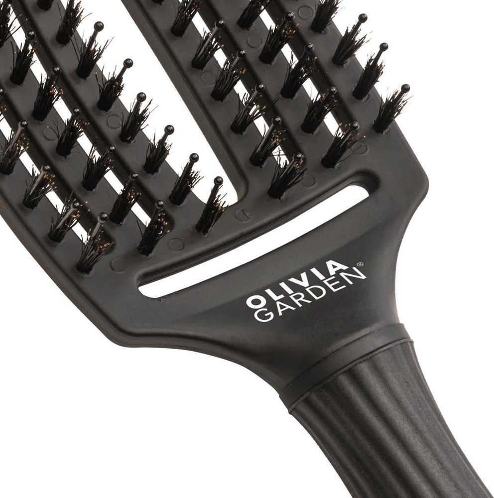 Olivia Garden Fingerbrush Board y Nylon Medium Juodas 1 U