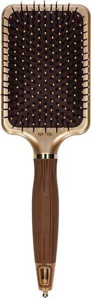 Olivia Garden OLIVIA GARDEN Stačiakampiai nailoniniai „Brites Gold&Brown“ dantų šepetėliai „Expert Care“,