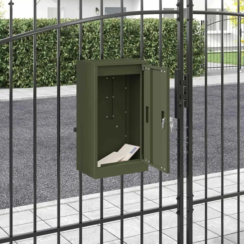 mailbox su saugykla Alyvuogių žalia 30 x 20 x 55 cm Plienas