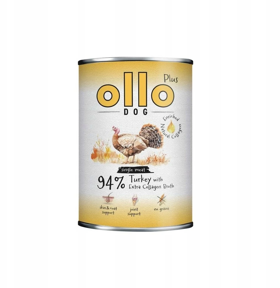 OLLO Plus Collagen kalakutiena – drėgnas ėdalas šunims – 400g