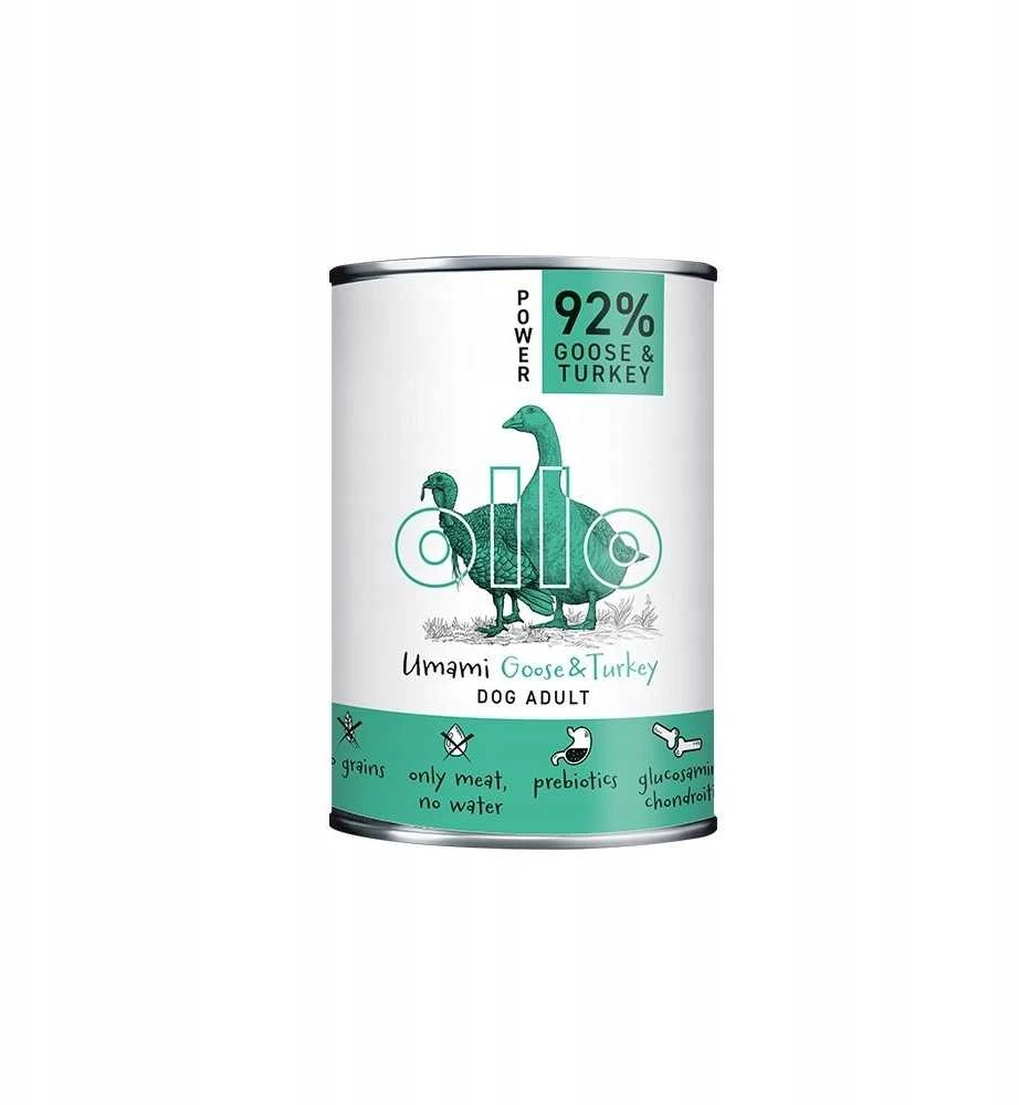 Šunų maistas - OLLO Umami žąsų ir kalakutienos drėgnas maistas 850g