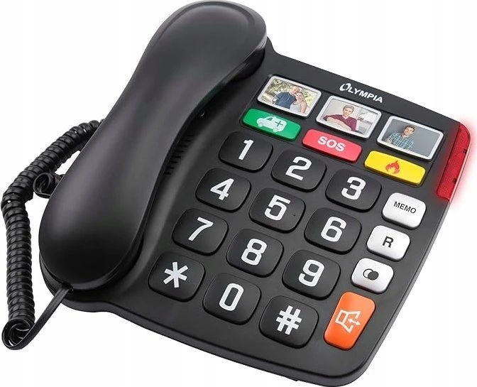 Olympia Olympia 4500 fiksuotojo ryšio telefonas Analoginis telefonas Juoda, balta
