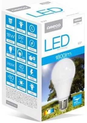 Omega LED lempa E27 18W 2800K (43360)