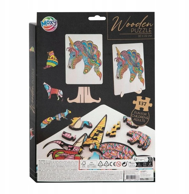 MOXY CCG Mz Import CCG medinė dėlionė vienaragis 140 dalių 400086 20768