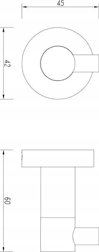 Šlifuoto aukso spalvos kablys OMNIRES MODERN PROJECT, MP60110GLB
