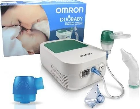 Omron inhaliatorius C301 DuoBaby 2in1 kompresorinis+nosies aspiratorius (specialiai kūdikiams)