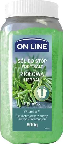 Pėdų druska On Line Relax žolelių, 800g