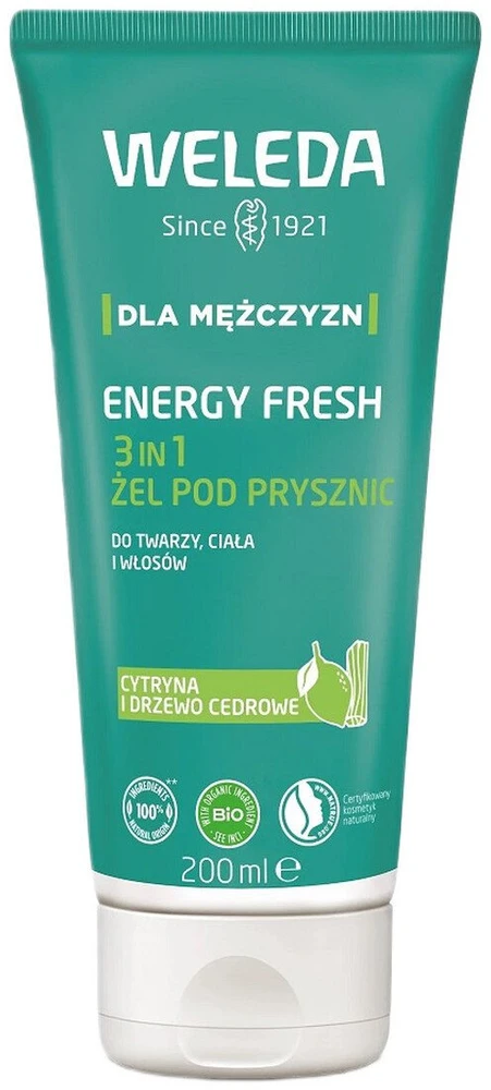Weleda Men Energy Fresh 3in1 Dušo želė Dušo želė vyrams, 200 ml