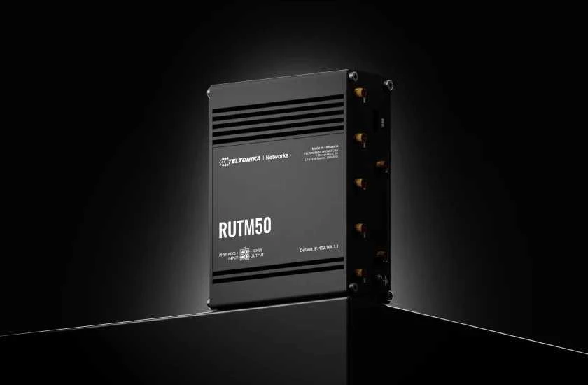 Nezatříděno TEI Teltonika RUTM50 belaidis maršrutizatorius Gigabitinis eternetas Dviguba juosta (2,4 GHz / 5 GHz) 5G Juoda