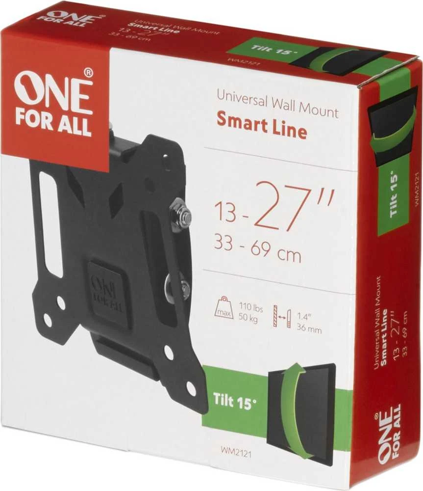 Universalus sieninis televizoriaus laikiklis ONE FOR ALL TV BRACKET, SMART TILT, VESA 100 GLOBAL / WM2121