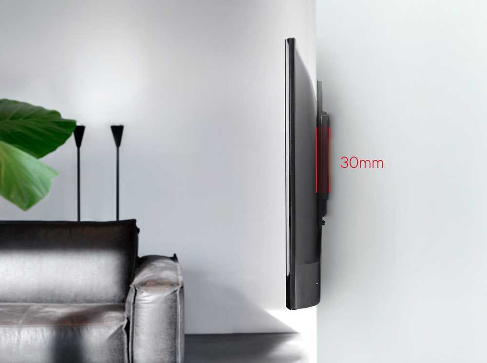 One For All WM5610 plokščias laikiklis dideliems televizoriams 42"-100" max 100kg, juodas