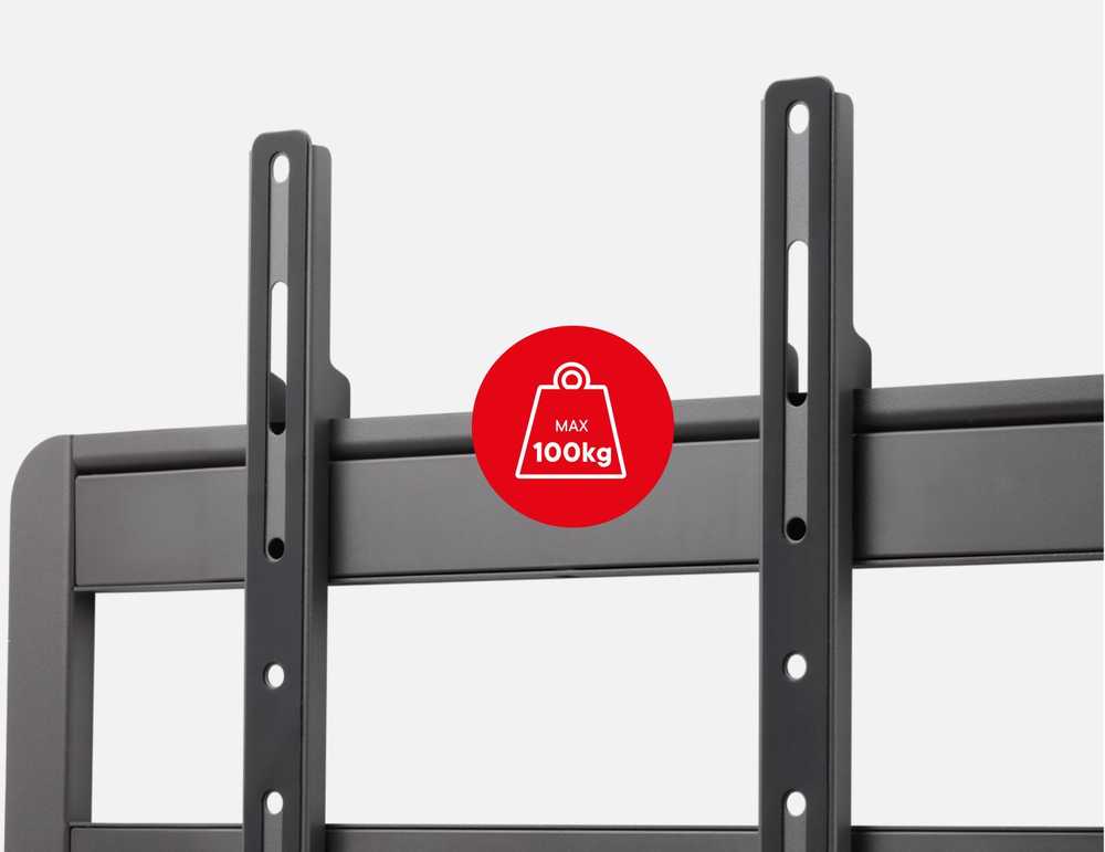 One For All WM5610 plokščias laikiklis dideliems televizoriams 42"-100" max 100kg, juodas