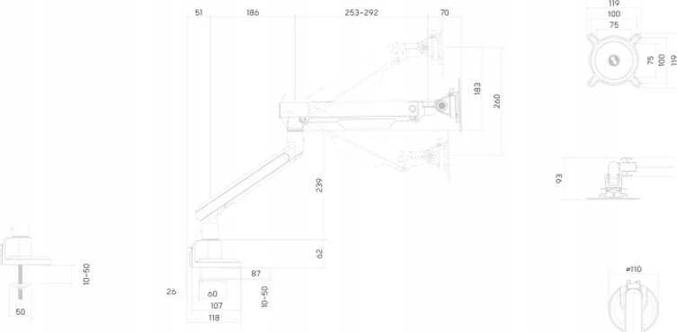 Laikiklis One For All DM7110 13''-35'' 10 kg juoda