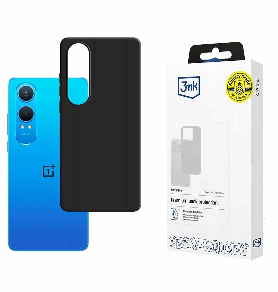 3Mk apsauginis 3mk matinis dėklas, skirtas OnePlus Nord CE 4 Lite - matinis juodas
