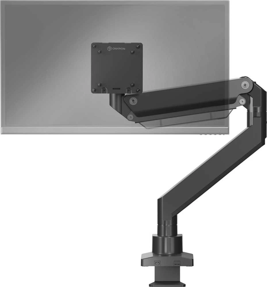 ONKRON G130-B Pasukamas ir pakreipiamas stalo laikiklis 17–57 colių monitoriams, maks. 27 kg, su rotacija, juodas