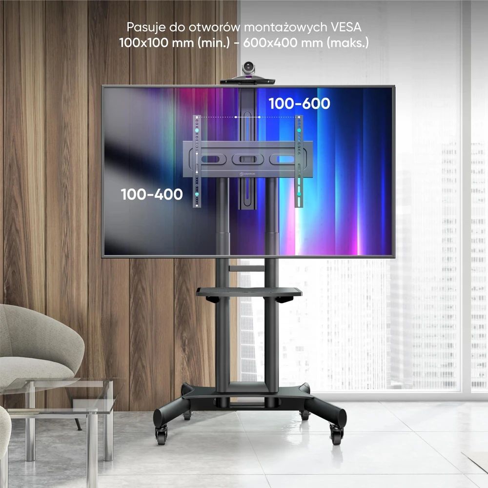 Laikiklis Mobilus televizoriaus stovas 40"-70" iki 45 kg ONKRON TS1551 juodas