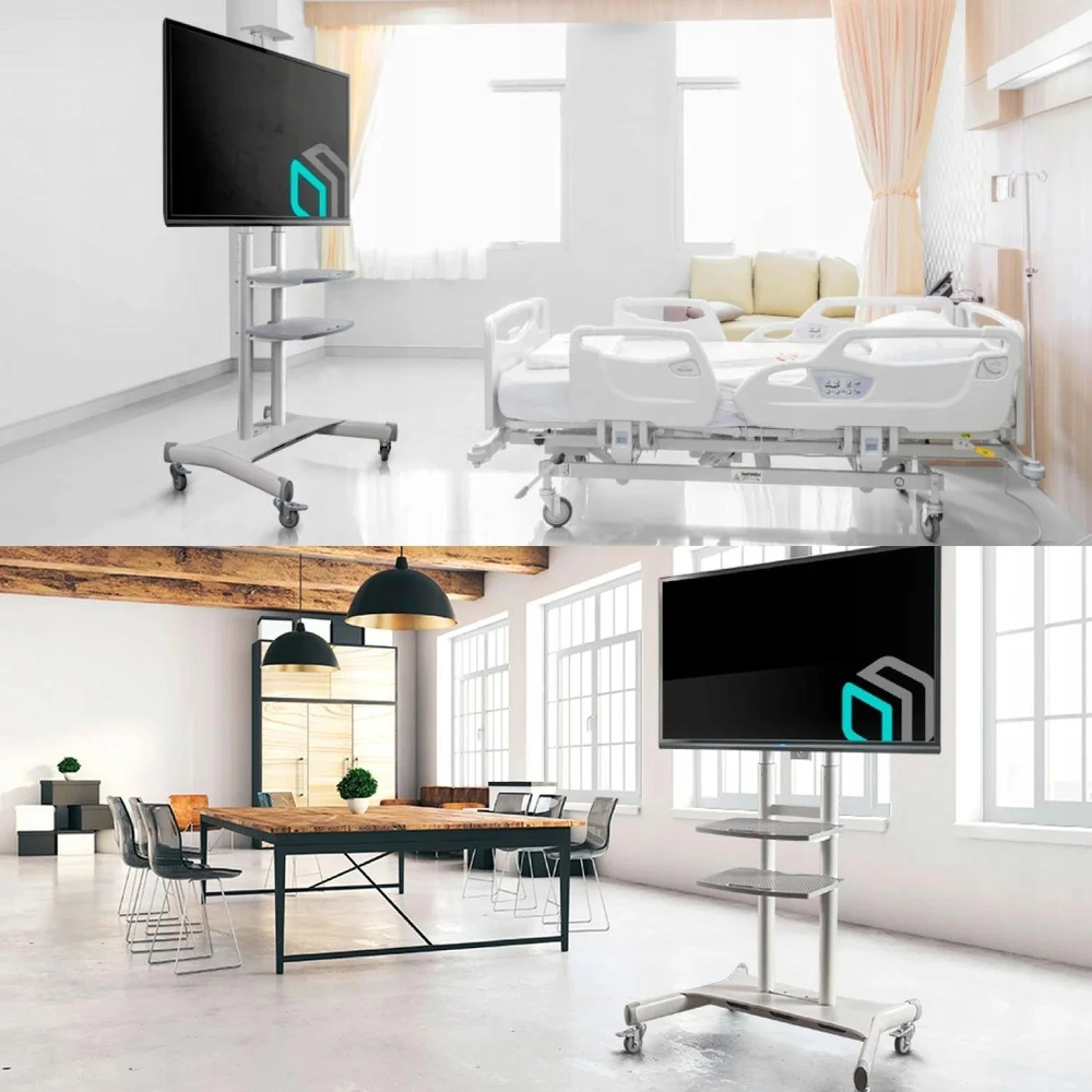 Laikiklis Mobilus TV stovas 50"-83" iki 90 kg ONKRON TS1881 Baltas