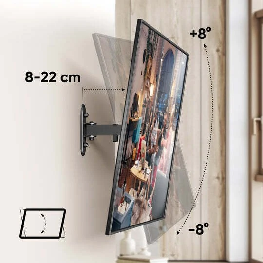 Onkron ONKRON R2-B laikiklis televizoriams 88,9 cm (35'') Juodas