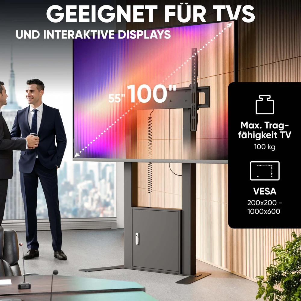 Laikiklis Onkron Tv set Acc floor stand /55-100/ Juodas FPRO2L-40-B ONKRON