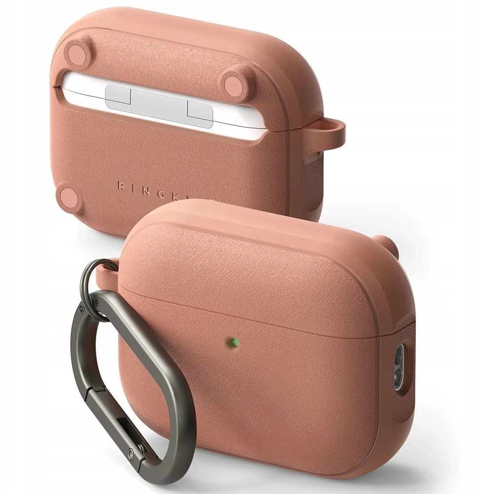 „Ringke AirPods Pro 3“ dėklas, magnetinis, onikso spalvos, koralų spalvos
