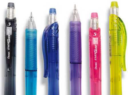 Pentel EnerGize-X, mėlynas, plastikas, juodas, HB, apvalus, 84 %