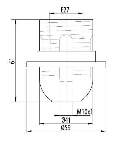 Pakabinamas šviestuvas Lizdas Pawbol E27-1 D 3006 E27