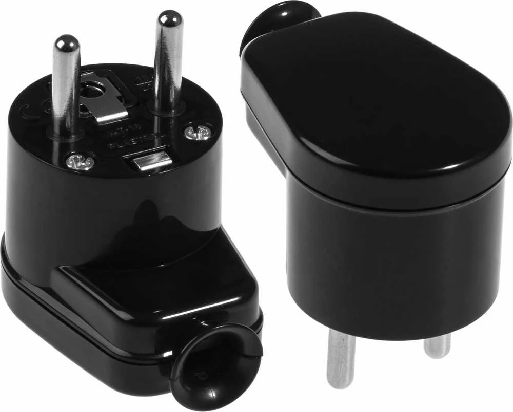 2162# Oem WT-16 kištukas - į lizdą su įžeminimu - juodas