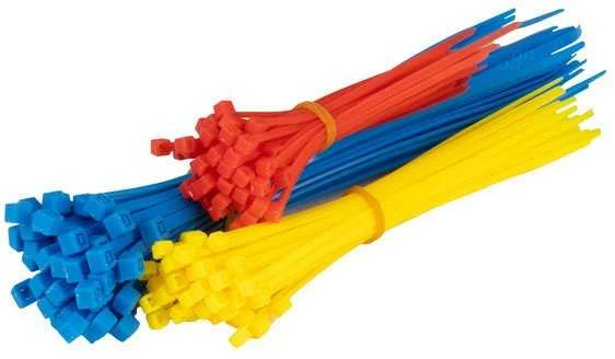 Plastikinių įvairiaspalvių kabelių raištelių rinkinys, 150 vnt. amio-04316