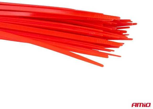 Plastikinių įvairiaspalvių kabelių raištelių rinkinys, 150 vnt. amio-04316