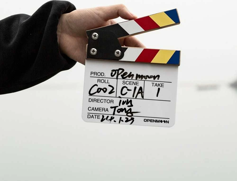 Openmoon Mažas Profesionalus Kino filmavimo studijos klapsas filmavimui 15x15cm Baltos spalvos flomasteriams markeriams / Ocjb01
