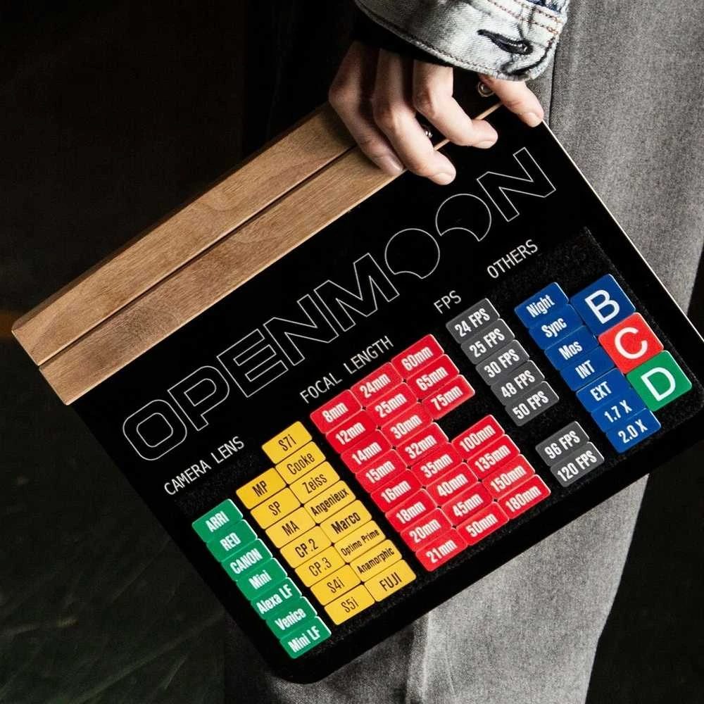 Openmoon Prof Kino filmavimo studijos klapė filmavimui balta flomasteriams + 68x žymekliai magnetukai / Tpb04
