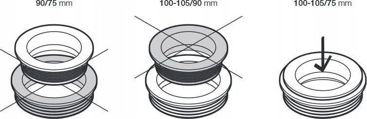 Operative OPERATYVU Reduction 100/105-90/75 Juodas 3106230 (S)