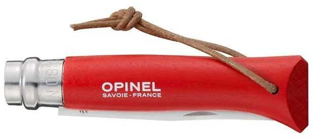 Peilis Opinel Inox Origins 001981, raudonas, lizdinėje pakuotėje