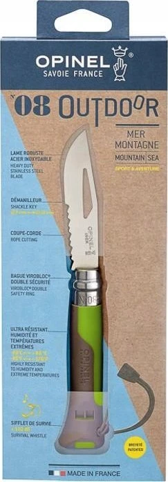 Opinel peilis Outdoor Nr.8 nerūdijančio plieno ašmenimis