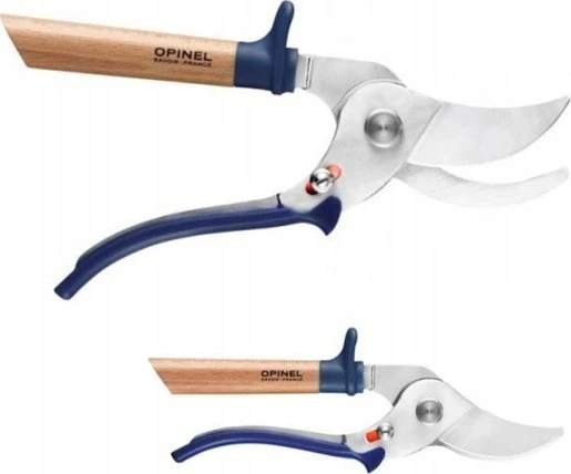 Opinel sekatorius kombinuota buko ir mėlyno plastiko rankena