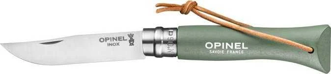Opinel Colorama 06 inox sage knife with thong
