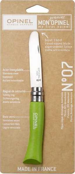 KNIFE MY FIRST OPINEL NR 7 APPLE Žalias