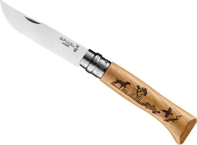 Peilis Opinel No 8 Inox Animal, ąžuolas – šuo
