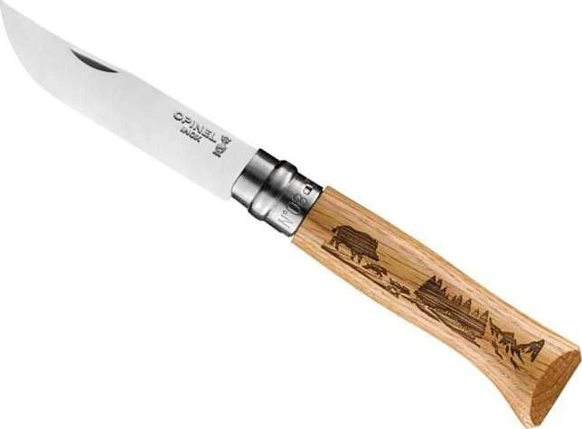 Peilis Opinel 8 Inox, ąžuolas, serija Animal – šernas